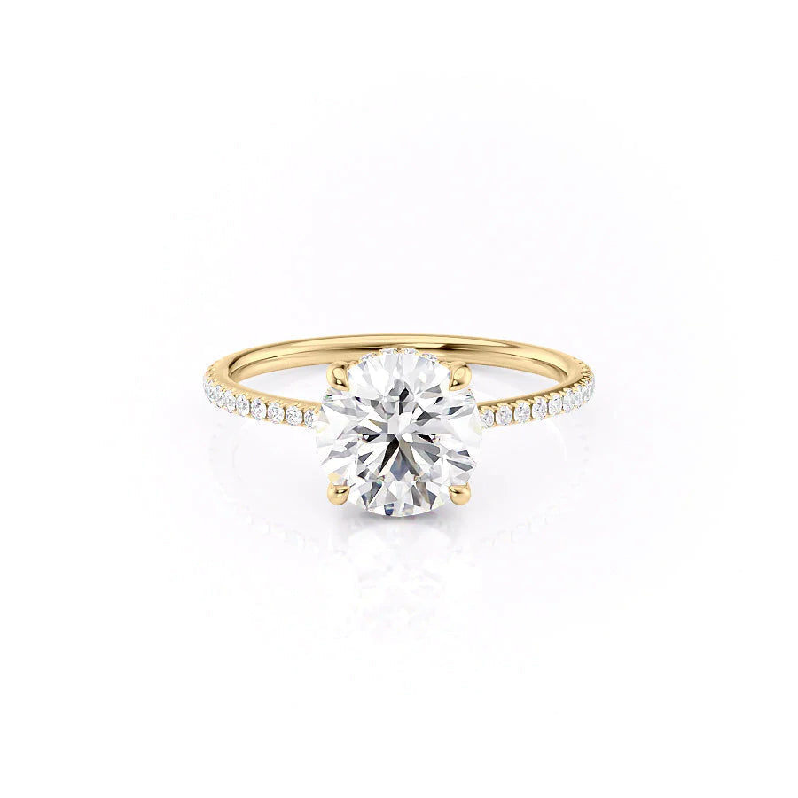 The Pave Mabel Set With Round Pave Lab Diamond 1 Carat 14K Gold#material_14k-gold