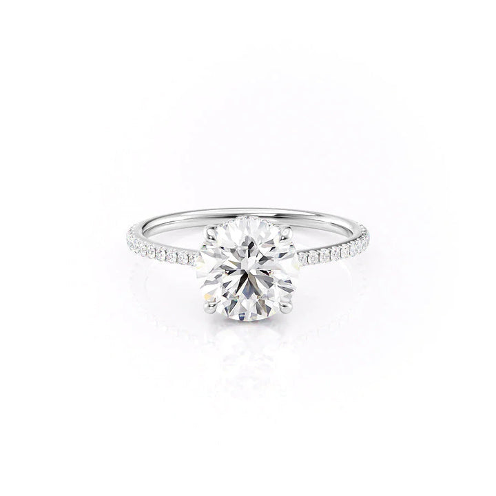 The Pave Mabel Set With Round Pave Lab Diamond 1 Carat 14K White#material_14k-white