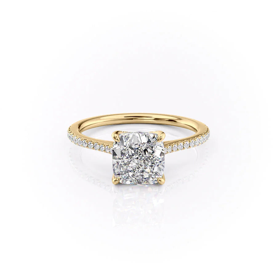 The Pave Meera Set With Cushion Pave Moissanite#material_18k-gold