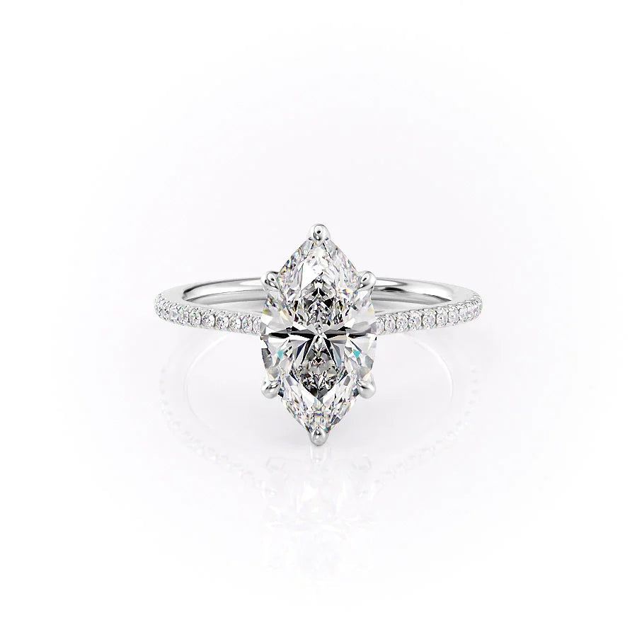 The Pave Meera Set With Marquise Pave Moissanite#material_14k-white