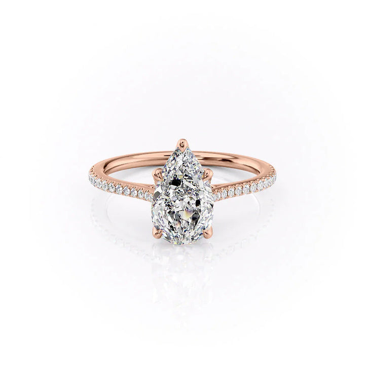 The Pave Meera Set With Pear Pave Moissanite#material_14k-rose