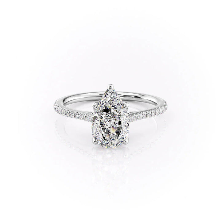 The Pave Meera Set With Pear Pave Moissanite#material_14k-white