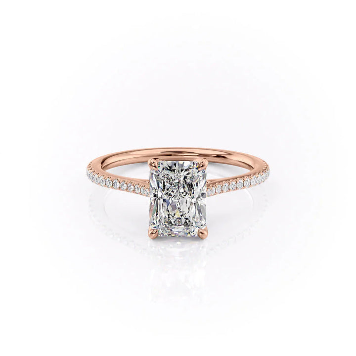 The Pave Meera Set With Radiant Pave Moissanite#material_14k-rose