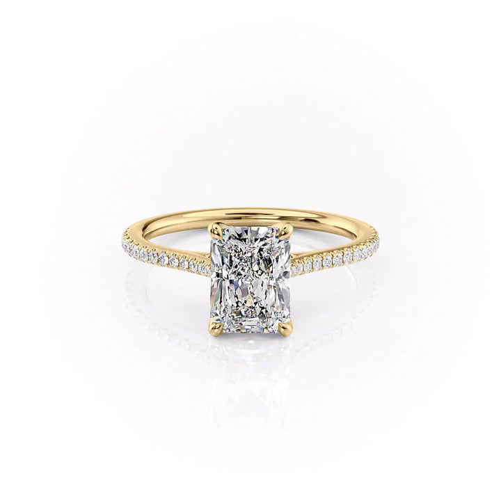 The Pave Meera Set With Radiant Pave Lab Diamond 1 Carat 18K Gold#material_18k-gold