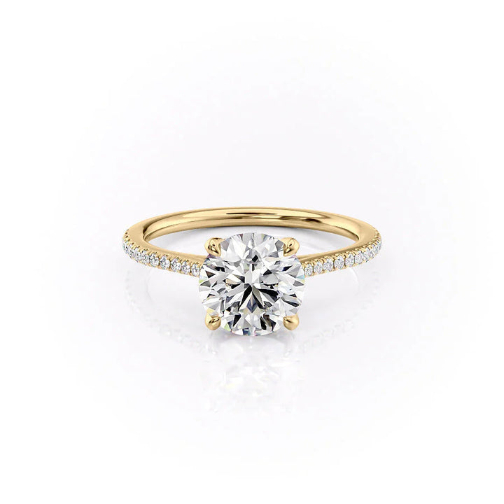 The Pave Meera Set With Round Pave Lab Diamond 1 Carat 14K Gold#material_14k-gold