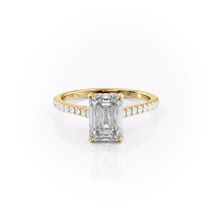 The Pave Natasha Set With Emerald Pave Moissanite#material_14k-gold