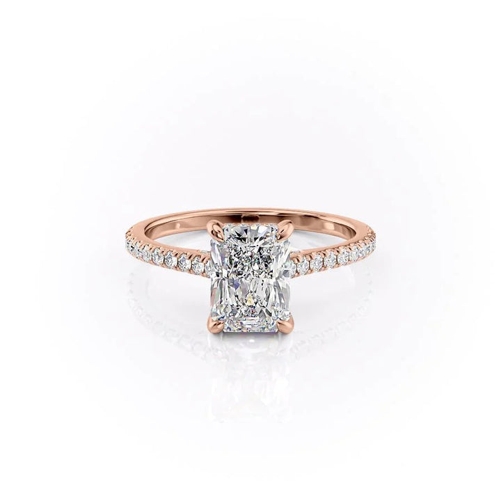 The Pave Natasha Set With Radiant Pave Moissanite#material_14k-rose