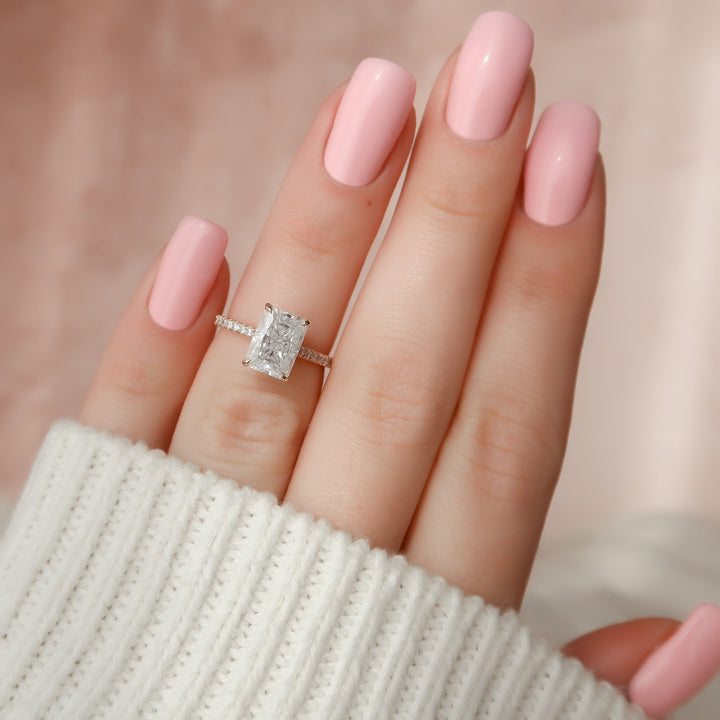 The Pave Natasha Set With Radiant Pave Moissanite#material_14k-rose