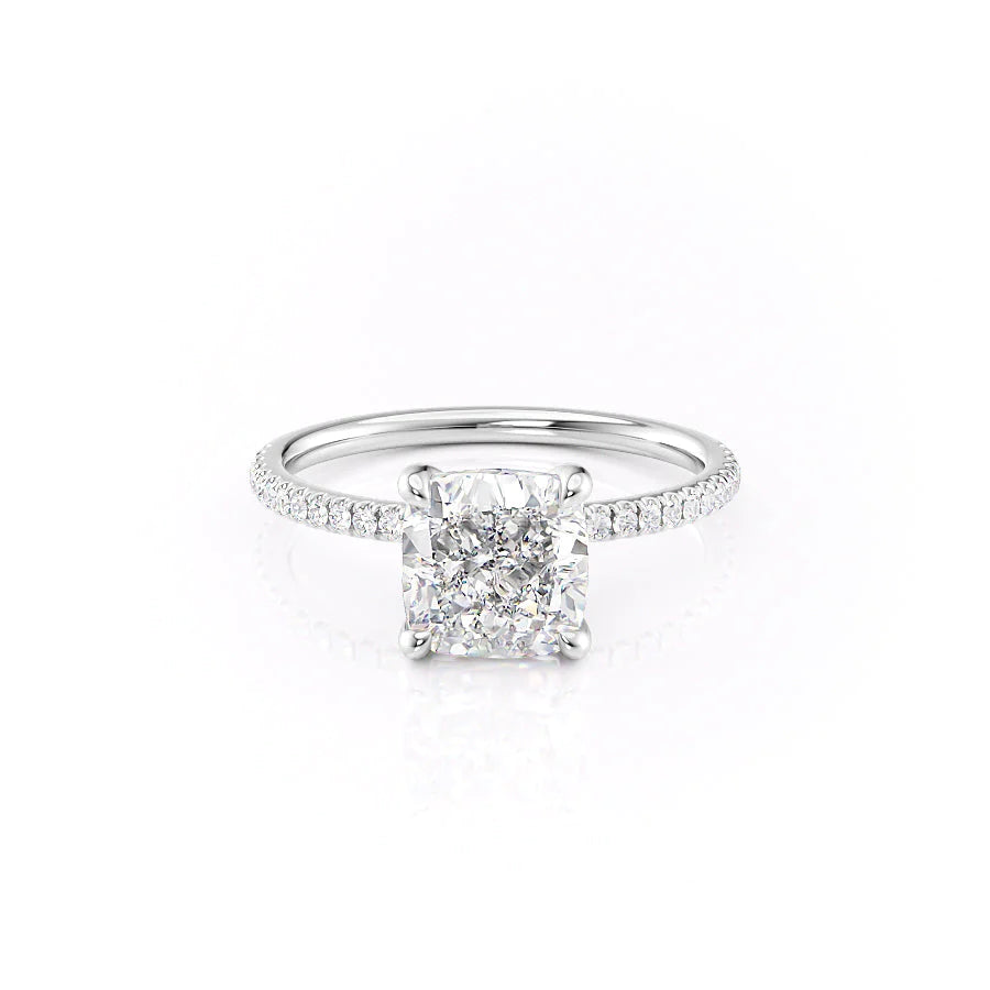 The Pave Navy Set With Cushion Pave Moissanite#material_14k-white