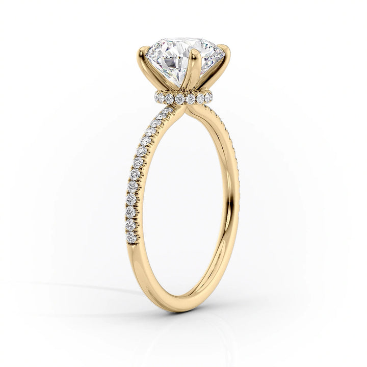 The Pave Navy Set With Pear Pave Lab Diamond 1.5 Carat 14K Gold#material_14k-gold