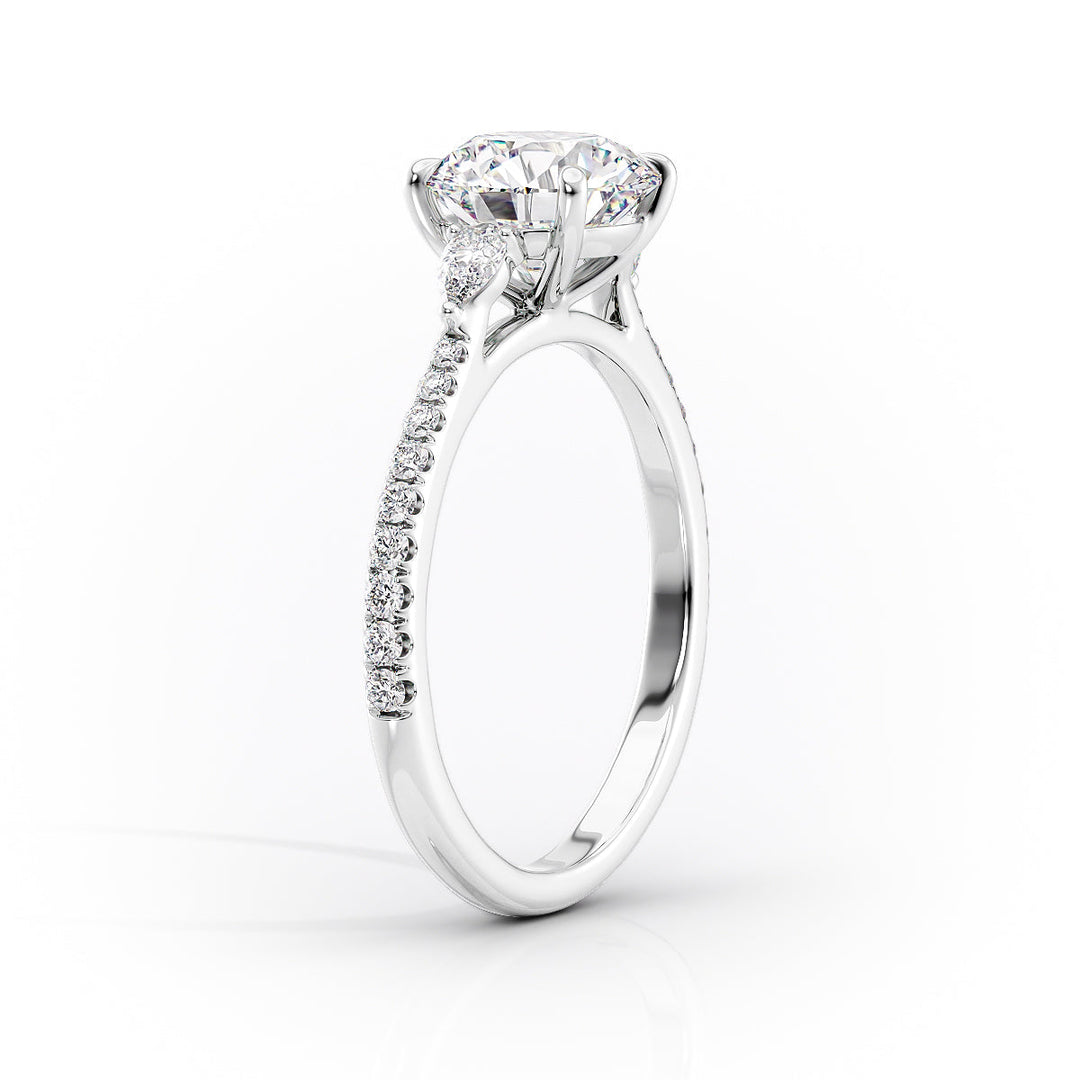 The Pave Pears Leona Set With A Pear Lab Diamond#material_white