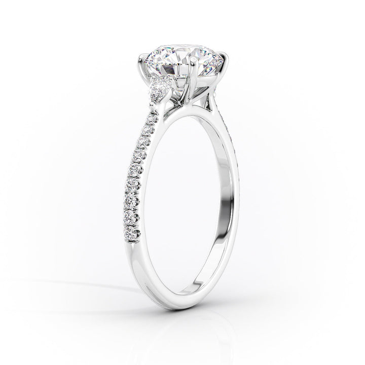 The Pave Pears Leona Set With A Pear Lab Diamond#material_white