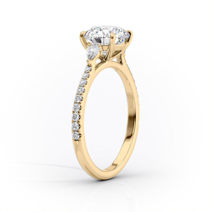 The Pave Pears Leona Set With A Pear Lab Diamond#material_gold