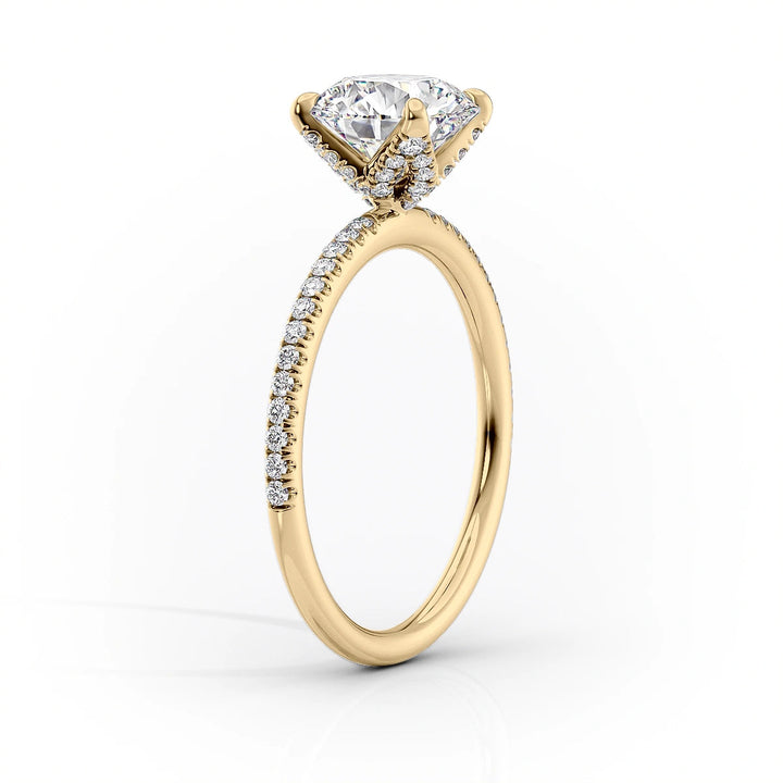 The Pave Petal Liberty Set With Cushion Pave Lab Diamond 1.5 Carat 14K Gold#material_14k-gold