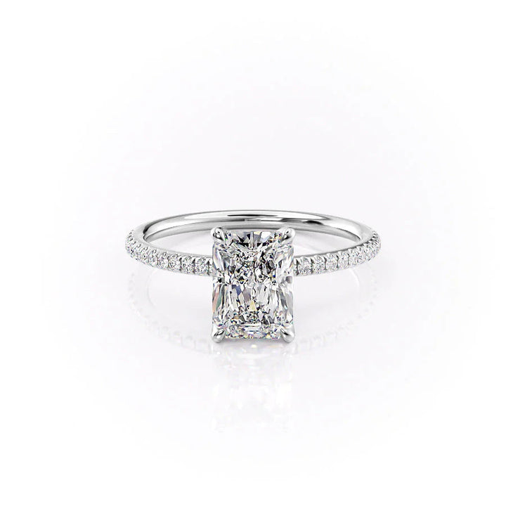 The Pave Petal Liberty Set With Radiant Pave Moissanite#material_14k-white