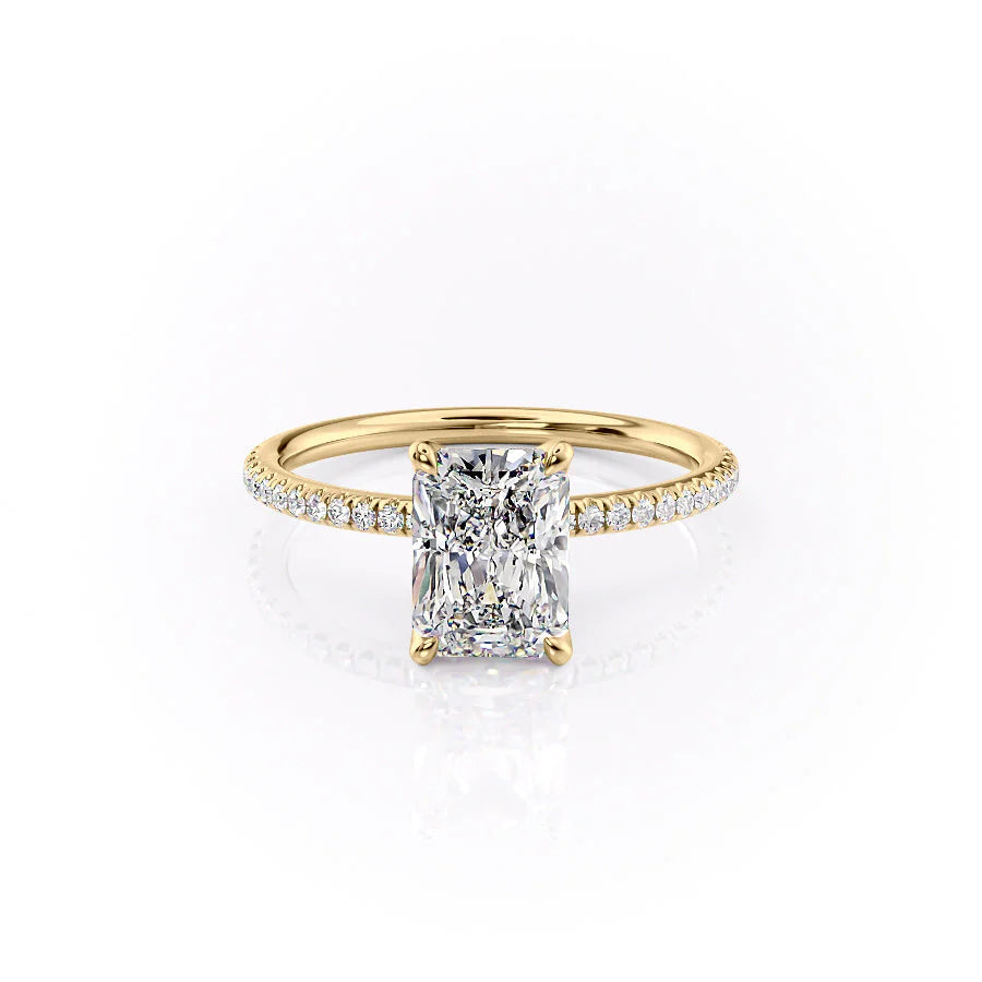 The Pave Petal Liberty Set With Radiant Pave Moissanite#material_18k-gold