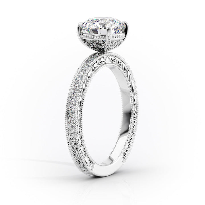 The Pave Skye Set With A Radiant Lab Diamond#material_white