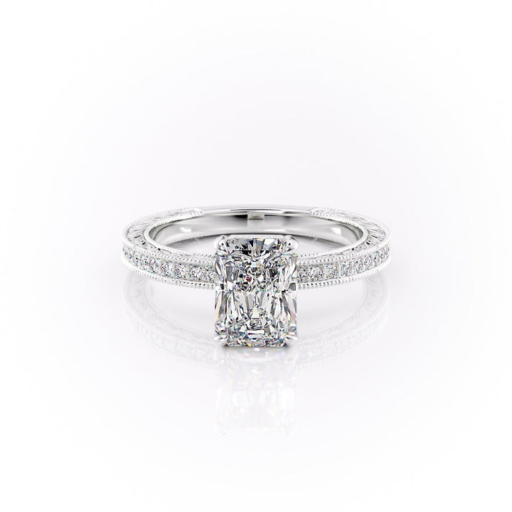 The Pave Skye Set With A Radiant Lab Diamond-L'Amour Brilliance #material_white