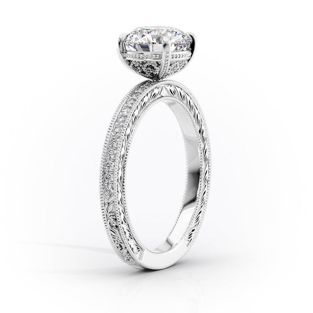The Pave Skye Set With A Round Lab Diamond#material_white
