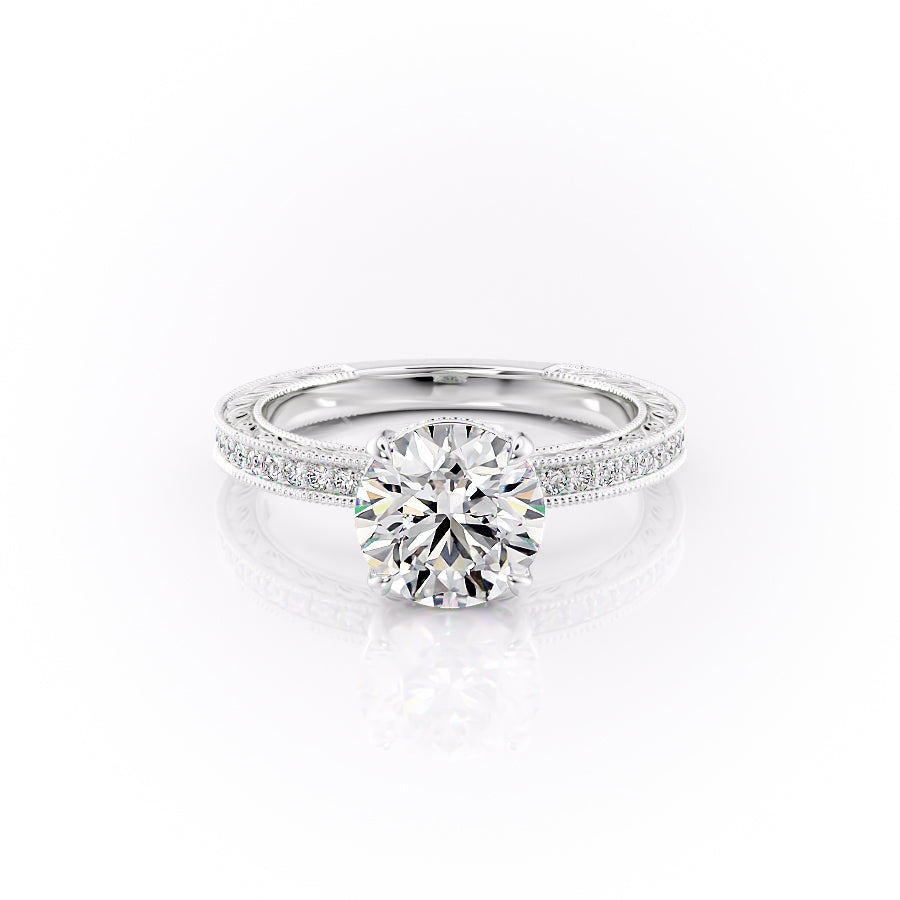 The Pave Skye Set With A Round Lab Diamond-L'Amour Brilliance #material_white