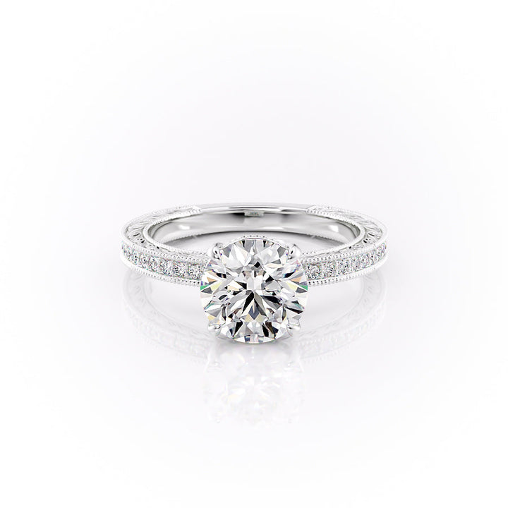 The Pave Skye Set With A Round Lab Diamond-L'Amour Brilliance #material_white