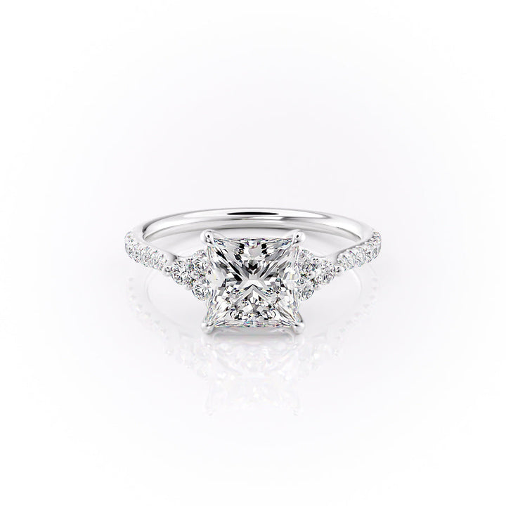 The Pave Summer Set With A Princess Lab Diamond-L'Amour Brilliance #material_white