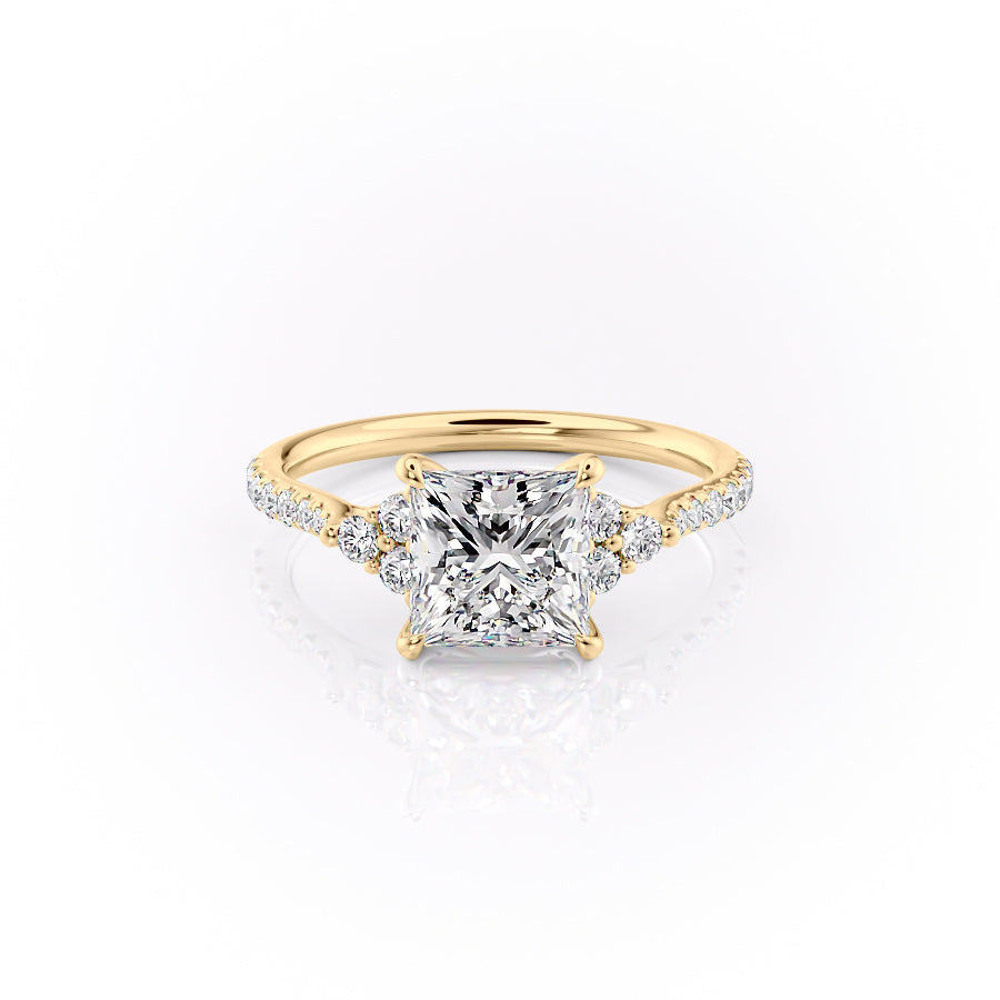 The Pave Summer Set With A Princess Lab Diamond-L'Amour Brilliance #material_gold