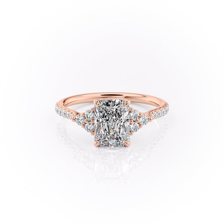 The Pave Summer Set With A Radiant Lab Diamond-L'Amour Brilliance #material_rose
