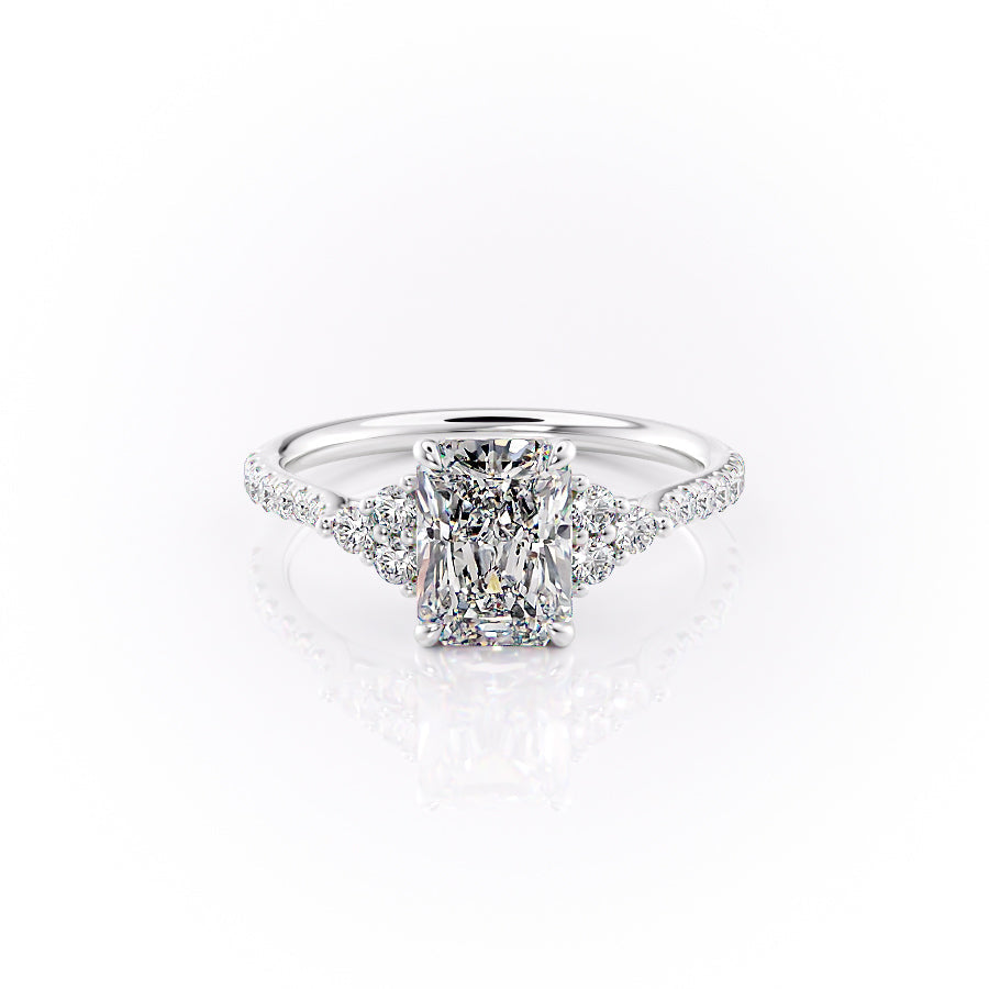 The Pave Summer Set With A Radiant Lab Diamond-L'Amour Brilliance #material_white