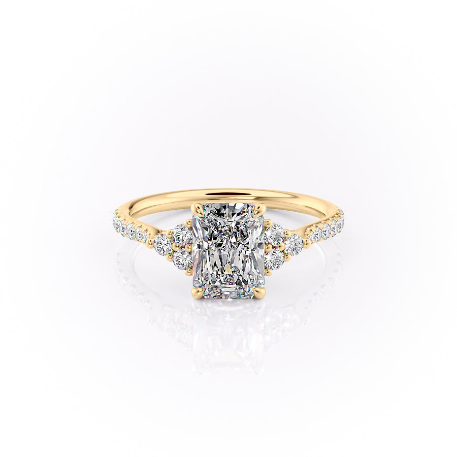 The Pave Summer Set With A Radiant Lab Diamond-L'Amour Brilliance #material_gold