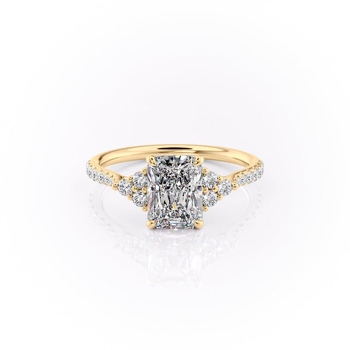 The Pave Summer Set With A Radiant Lab Diamond-L'Amour Brilliance #material_gold