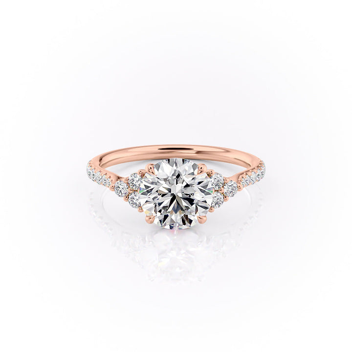The Pave Summer Set With A Round Lab Diamond-L'Amour Brilliance #material_rose