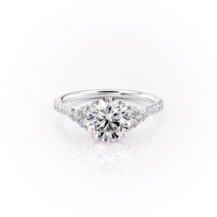 The Pave Summer Set With A Round Lab Diamond-L'Amour Brilliance #material_white
