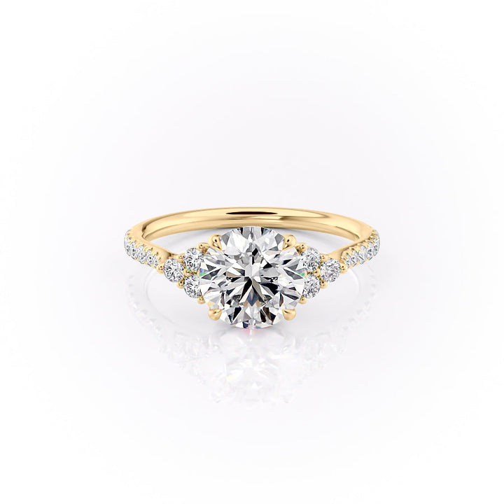The Pave Summer Set With A Round Lab Diamond-L'Amour Brilliance #material_gold