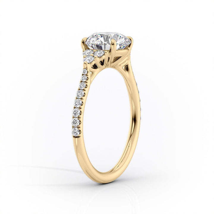 The Pave Summer Set With A Round Lab Diamond#material_gold