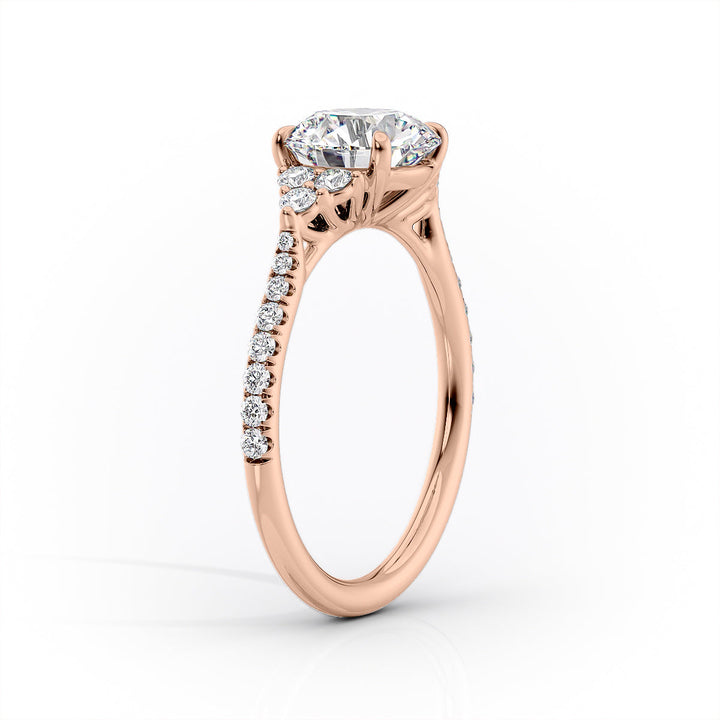 The Pave Summer Set With An Emerald Lab Diamond#material_rose