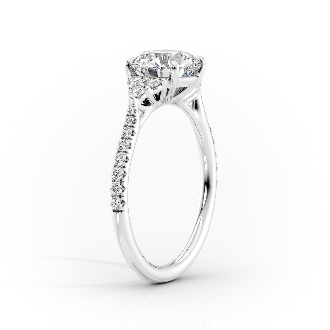 The Pave Summer Set With An Emerald Lab Diamond#material_white
