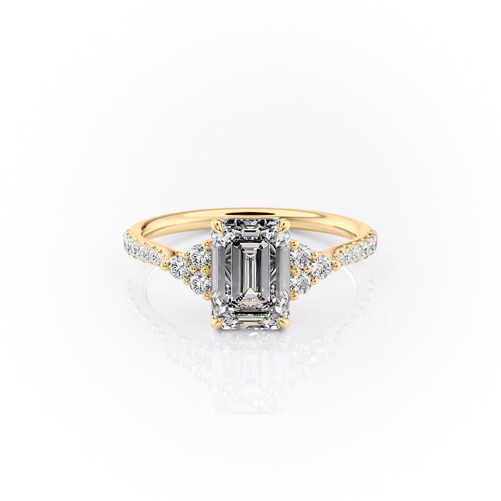 The Pave Summer Set With An Emerald Lab Diamond-L'Amour Brilliance #material_gold