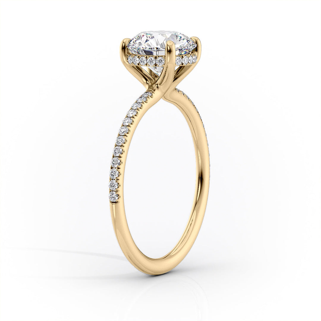 The Pave Sydney Set With Cushion Pave Lab Diamond 1.5 Carat 14K Gold#material_14k-gold