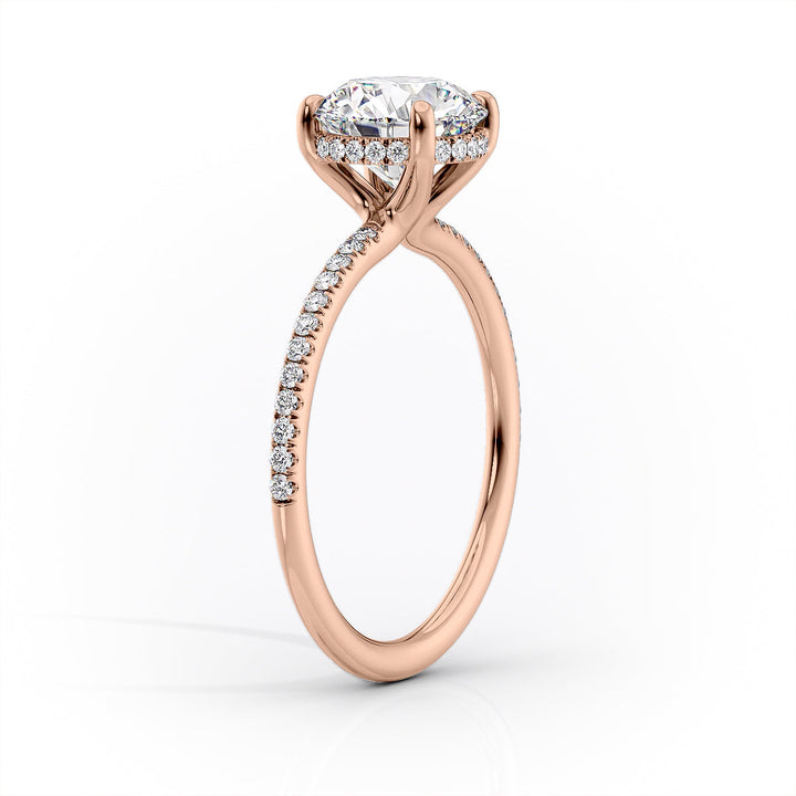 The Pave Sydney Set With Cushion Pave Lab Diamond 1.5 Carat 14K Rose#material_14k-rose