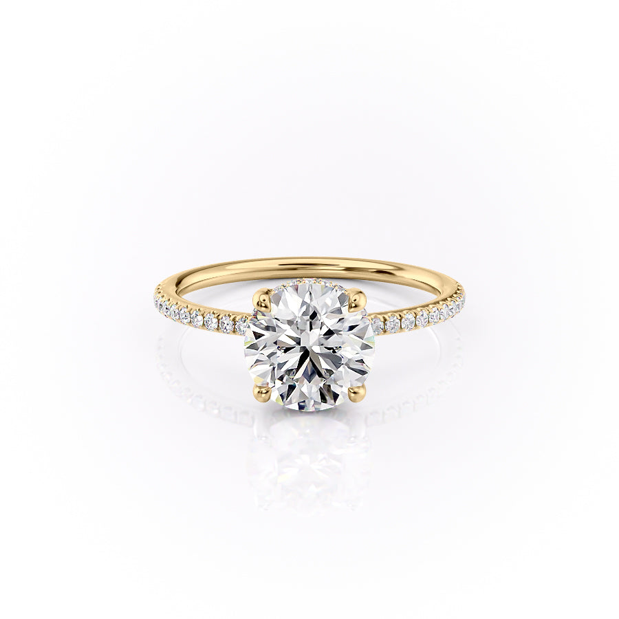 The Pave Sydney Set With Round Pave Moissanite#material_14k-gold