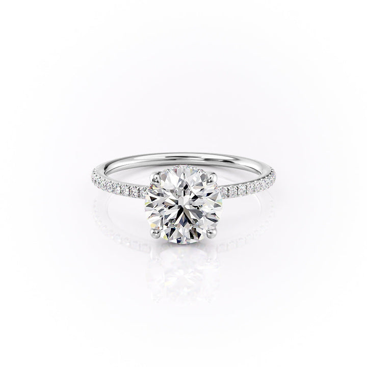 The Pave Sydney Set With Round Pave Moissanite#material_18k-white