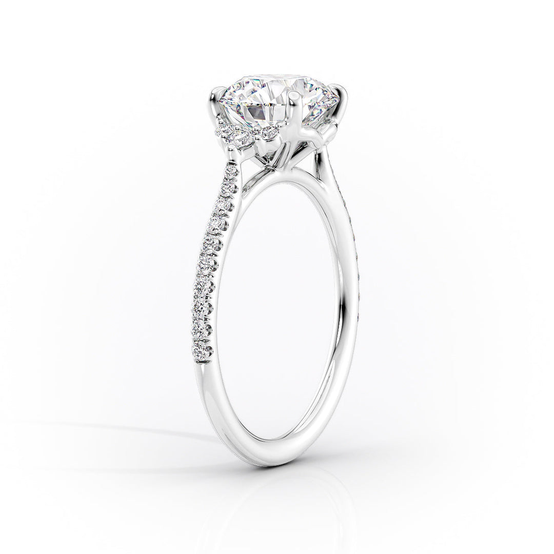 The Pave Violet Set With A Cushion Lab Diamond#material_white