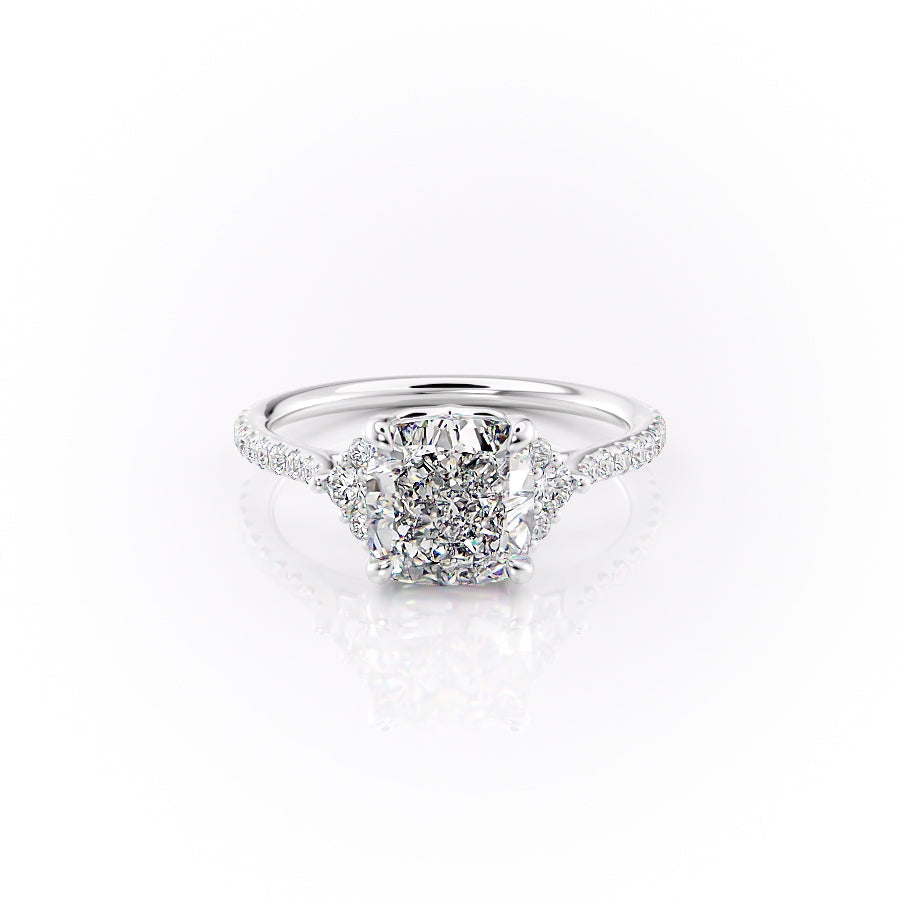 The Pave Violet Set With A Cushion Lab Diamond-L'Amour Brilliance #material_white