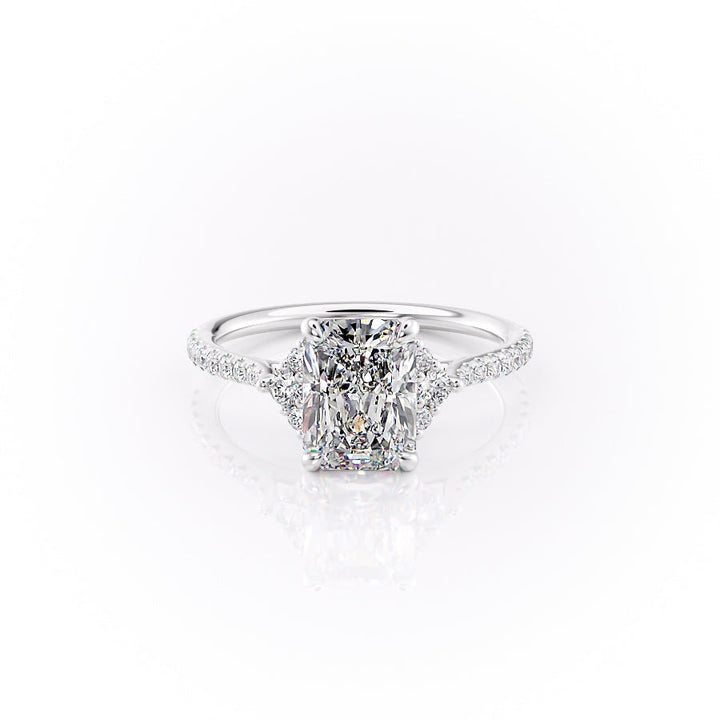 The Pave Violet Set With A Radiant Lab Diamond-L'Amour Brilliance #material_white