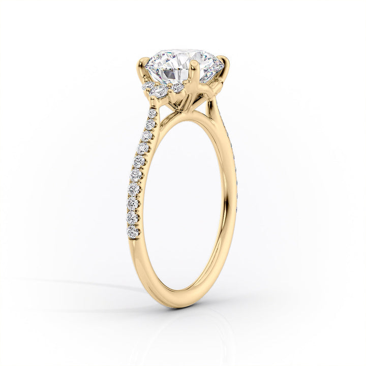 The Pave Violet Set With A Radiant Lab Diamond#material_gold