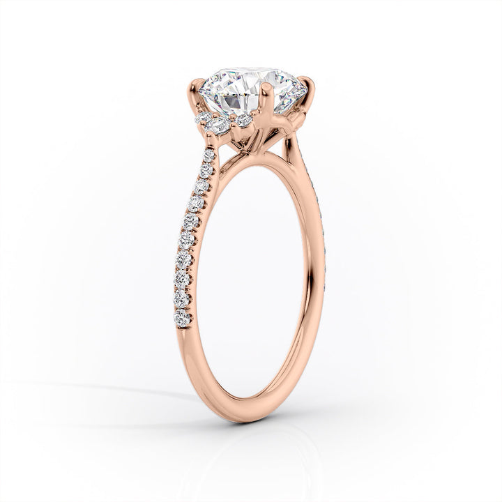 The Pave Violet Set With An Oval Lab Diamond#material_rose