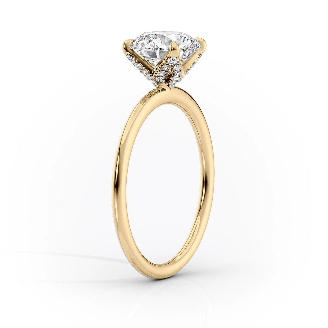 The Petal Liberty Set With Cushion Solitaire Lab Diamond 1.5 Carat 14K Gold#material_14k-gold