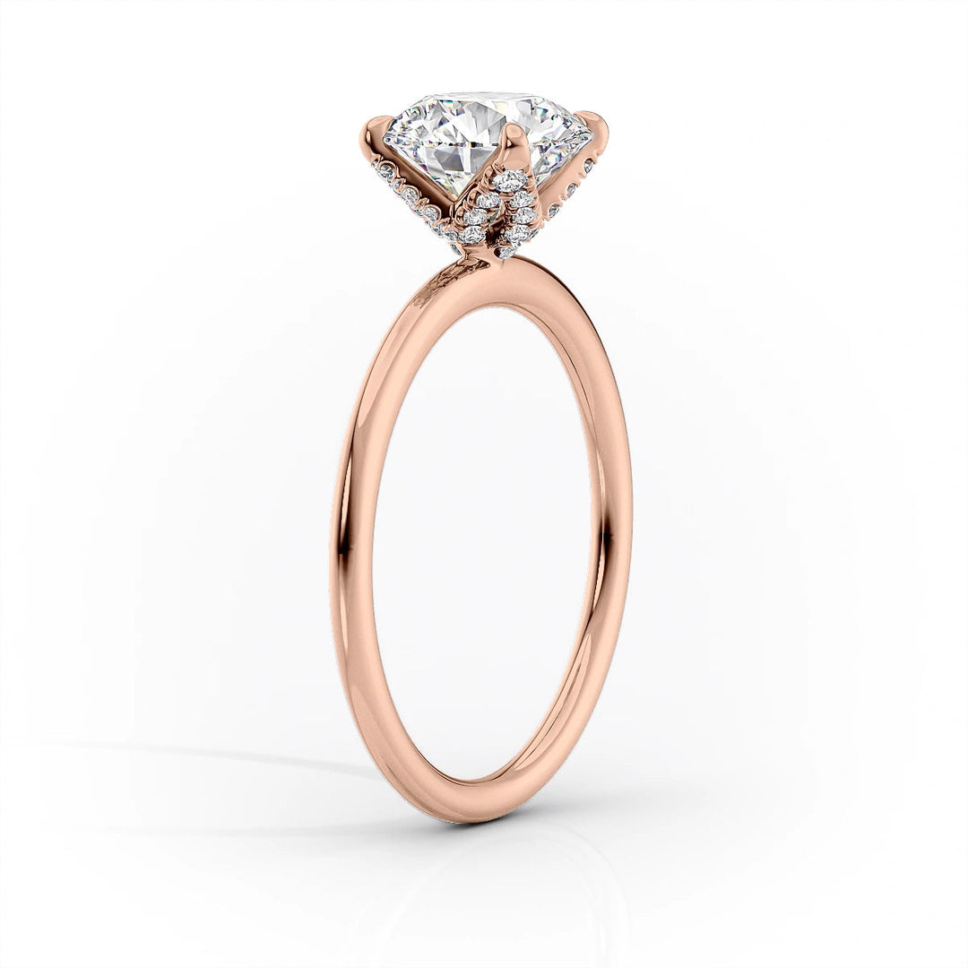 The Petal Liberty Set With Cushion Solitaire Lab Diamond 1.5 Carat 14K Rose#material_14k-rose