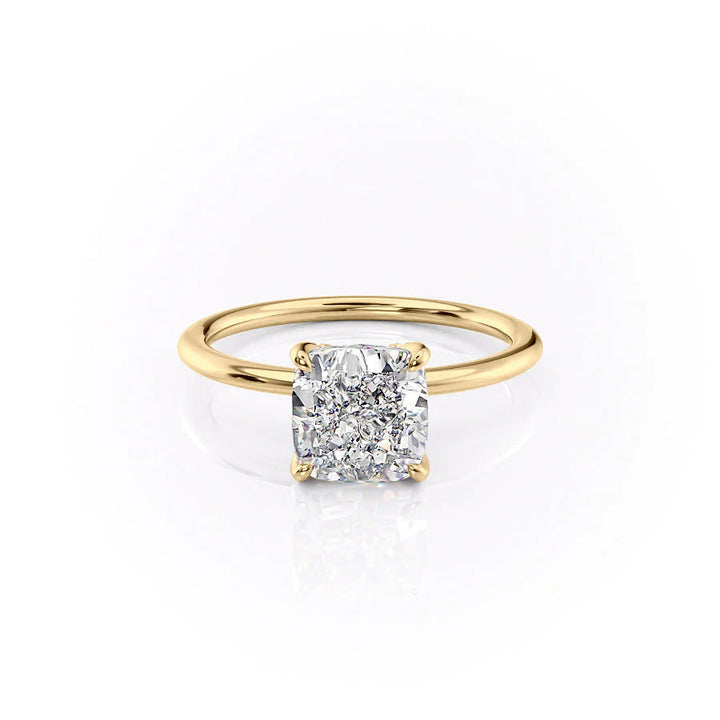 The Petal Liberty Set With Cushion Solitaire Lab Diamond 1 Carat 18K Gold#material_18k-gold